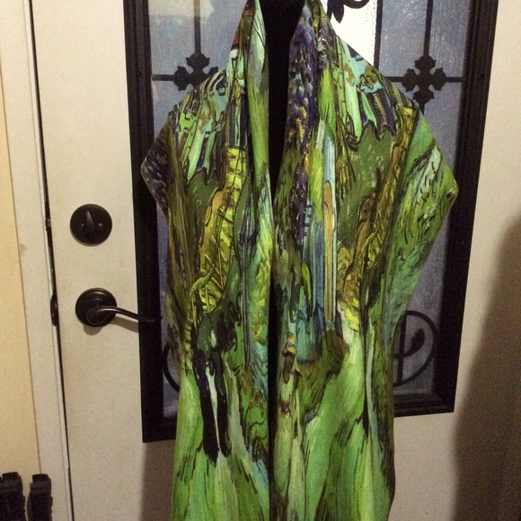 Vincent Van Gogh Stairs of Auvers silky scarf - Picture 4 of 8